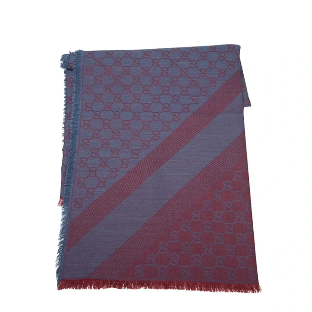 Gucci silk wool GG scarf